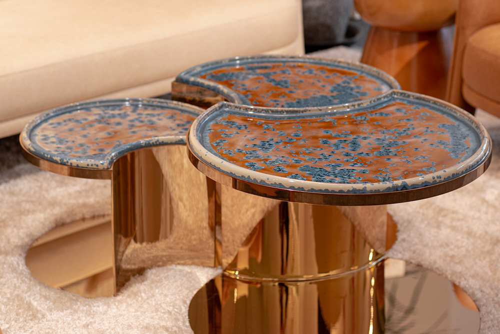 Sản phẩm bàn cafe Botany được GPLUS ứng dụng gốm men kết tinh vào thiết kế | Nguồn hình: GPLUS Furniture