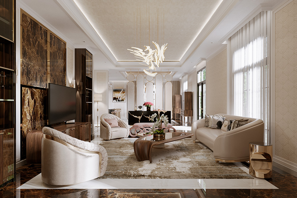 "Giải Mã" Phong Cách Nội Thất Villa Tân Cổ Điển: 5 Dấu Hiệu Nhận Biết Để Bạn Trở Thành Người Sành Điệu Về Nội Thất