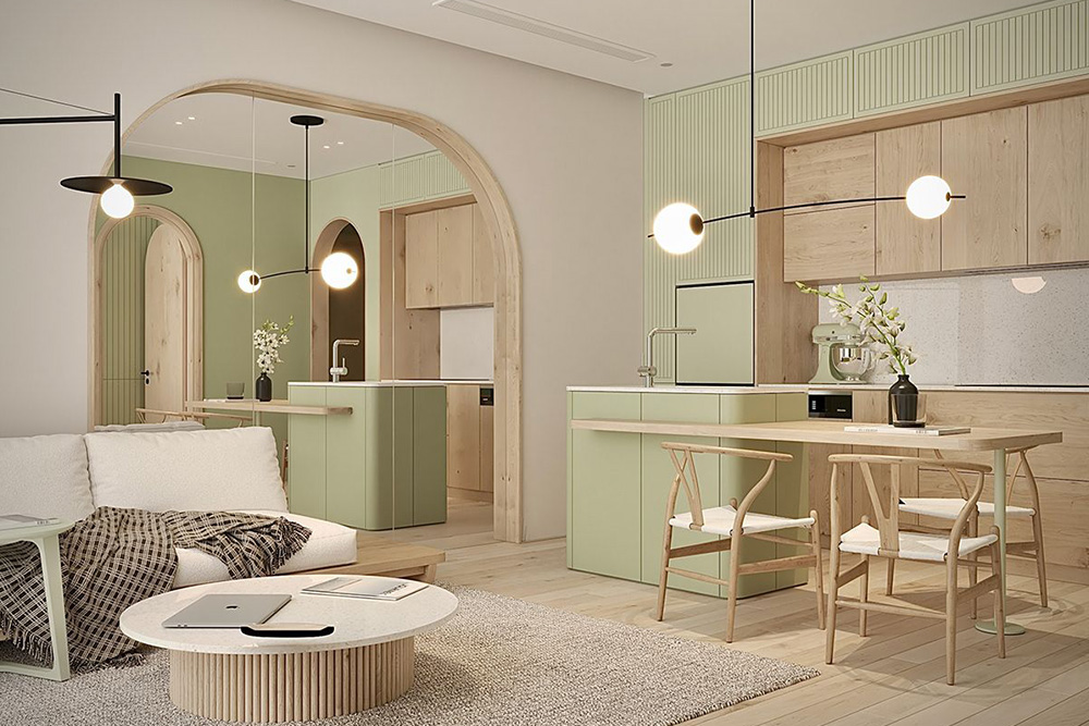 Cơn sốt thiết kế nội thất màu xanh Matcha Latte: Làn gió xanh mát lành truyền cảm hứng cho không gian sống